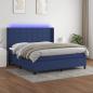 Preview: ARDEBO.de - Boxspringbett mit Matratze & LED Blau 180x200 cm Stoff