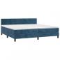 Preview: Boxspringbett mit Matratze Dunkelblau 200x200 cm Samt