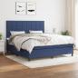 Preview: ARDEBO.de - Boxspringbett mit Matratze Blau 180x200 cm Stoff