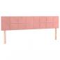 Preview: Boxspringbett mit Matratze Rosa 200x200 cm Samt