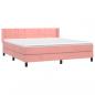 Preview: Boxspringbett mit Matratze Rosa 180x200 cm Samt