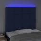 Preview: LED Kopfteil Blau 80x5x118/128 cm Stoff