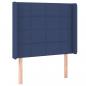 Preview: LED Kopfteil Blau 83x16x118/128 cm Stoff