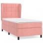 Preview: Boxspringbett mit Matratze Rosa 90x190 cm Samt