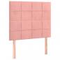 Preview: Boxspringbett mit Matratze Rosa 90x190 cm Samt