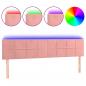 Preview: LED Kopfteil Rosa 180x5x78/88 cm Samt