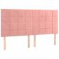 Preview: Kopfteile 4 Stk. Rosa 90x5x78/88 cm Samt