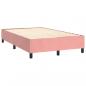 Preview: Boxspringbett mit Matratze & LED Rosa 120x200 cm Samt