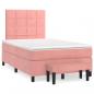 Preview: Boxspringbett mit Matratze Rosa 120x200 cm Samt