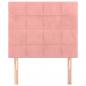 Preview: Kopfteile 2 Stk. Rosa 90x5x78/88 cm Samt