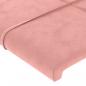 Preview: Kopfteile 2 Stk. Rosa 90x5x78/88 cm Samt