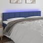 Preview: ARDEBO.de - LED Kopfteil Blau 160x5x78/88 cm Stoff