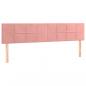 Preview: Kopfteile 2 Stk. Rosa 100x5x78/88 cm Samt