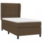 Preview: Boxspringbett mit Matratze Dunkelbraun 90x200 cm Stoff