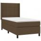 Preview: Boxspringbett mit Matratze Dunkelbraun 90x200 cm Stoff