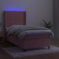 Preview: Boxspringbett mit Matratze & LED Rosa 100x200 cm Samt