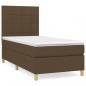 Preview: Boxspringbett mit Matratze Dunkelbraun 90x200 cm Stoff