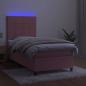 Preview: Boxspringbett mit Matratze & LED Rosa 100x200 cm Samt