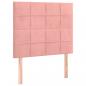 Preview: Kopfteile 2 Stk. Rosa 100x5x78/88 cm Samt