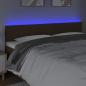 Preview: LED Kopfteil Dunkelbraun 180x5x78/88 cm Stoff