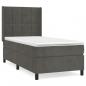 Preview: Boxspringbett mit Matratze Dunkelgrau 100x200 cm Samt