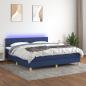 Preview: ARDEBO.de - Boxspringbett mit Matratze & LED Blau 160x200 cm Stoff