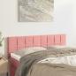 Preview: ARDEBO.de - Kopfteile 2 Stk. Rosa 72x5x78/88 cm Samt