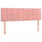 Preview: Kopfteile 2 Stk. Rosa 72x5x78/88 cm Samt