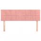 Preview: Kopfteile 2 Stk. Rosa 72x5x78/88 cm Samt