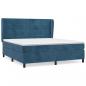 Preview: Boxspringbett mit Matratze Dunkelblau 160x200 cm Samt