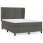 Preview: Boxspringbett mit Matratze Dunkelgrau 140x200 cm Samt