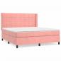 Preview: Boxspringbett mit Matratze Rosa 160x200 cm Samt