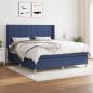 Preview: ARDEBO.de - Boxspringbett mit Matratze Blau 160x200 cm Stoff