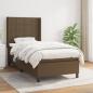 Preview: ARDEBO.de - Boxspringbett mit Matratze Dunkelbraun 100x200 cm Stoff