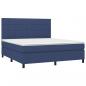 Preview: Boxspringbett mit Matratze & LED Blau 160x200 cm Stoff