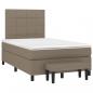 Preview: Boxspringbett mit Matratze Taupe 120x200 cm Stoff