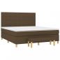 Preview: Boxspringbett mit Matratze Dunkelbraun 180x200 cm Stoff