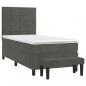 Preview: Boxspringbett mit Matratze Dunkelgrau 80x200 cm Samt