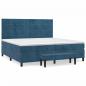 Preview: Boxspringbett mit Matratze Dunkelblau 200x200 cm Samt