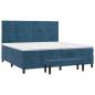 Preview: Boxspringbett mit Matratze Dunkelblau 200x200 cm Samt