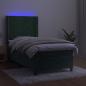 Preview: Boxspringbett mit Matratze & LED Dunkelgrün 90x200 cm Samt