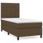 Preview: Boxspringbett mit Matratze Dunkelbraun 100x200 cm Stoff