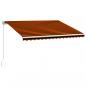 Preview: Einziehbare Markise Handbetrieben 400 x 300 cm Orange und Braun