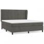 Preview: Boxspringbett mit Matratze Dunkelgrau 160x200 cm Samt