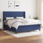 Preview: ARDEBO.de - Boxspringbett mit Matratze Blau 160x200 cm Stoff