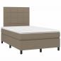 Preview: Boxspringbett mit Matratze & LED Taupe 120x200 cm Stoff