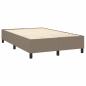 Preview: Boxspringbett mit Matratze & LED Taupe 120x200 cm Stoff