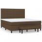 Preview: Boxspringbett mit Matratze Dunkelbraun 180x200 cm Stoff