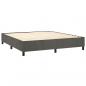 Preview: Boxspringbett mit Matratze Dunkelgrau 200x200 cm Samt