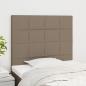 Preview: ARDEBO.de - Kopfteile 2 Stk. Taupe 100x5x78/88 cm Stoff